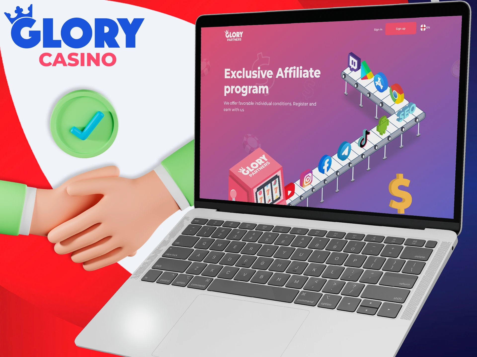 Join the Glory Casino affiliate program and grow with us.