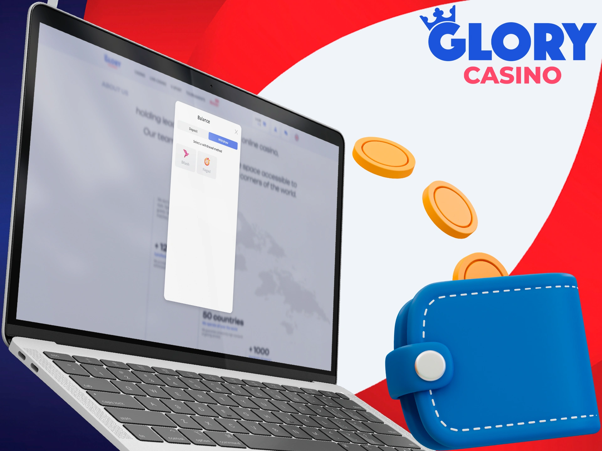 Learn the process for withdrawing your funds from Glory Casino.