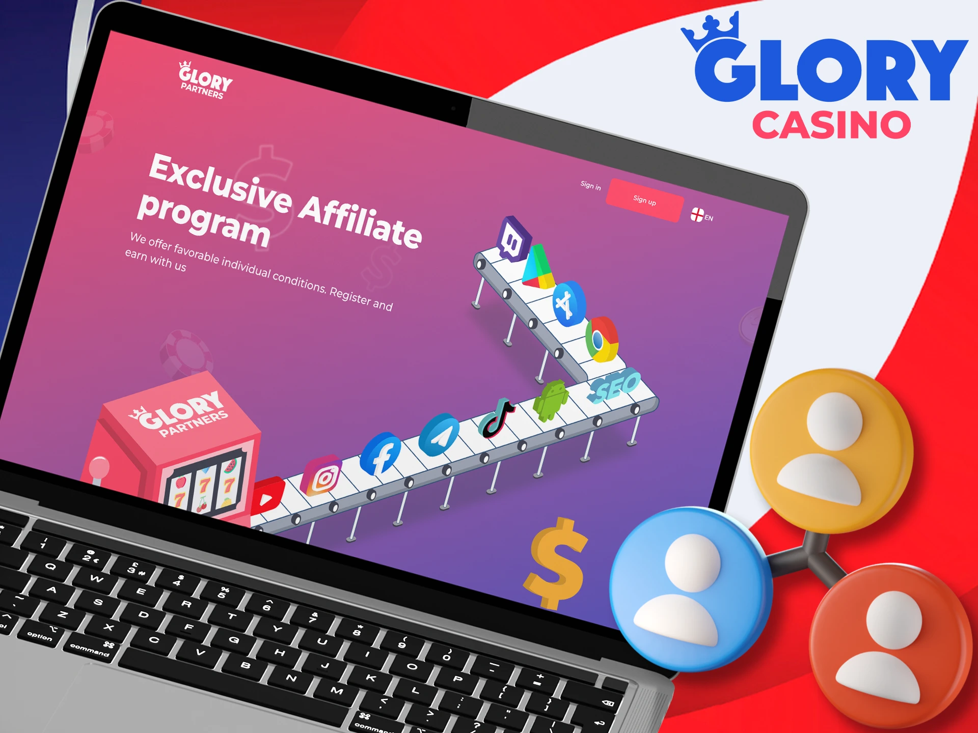 Sign up for the Glory Casino affiliate program today and start earning significant rewards.