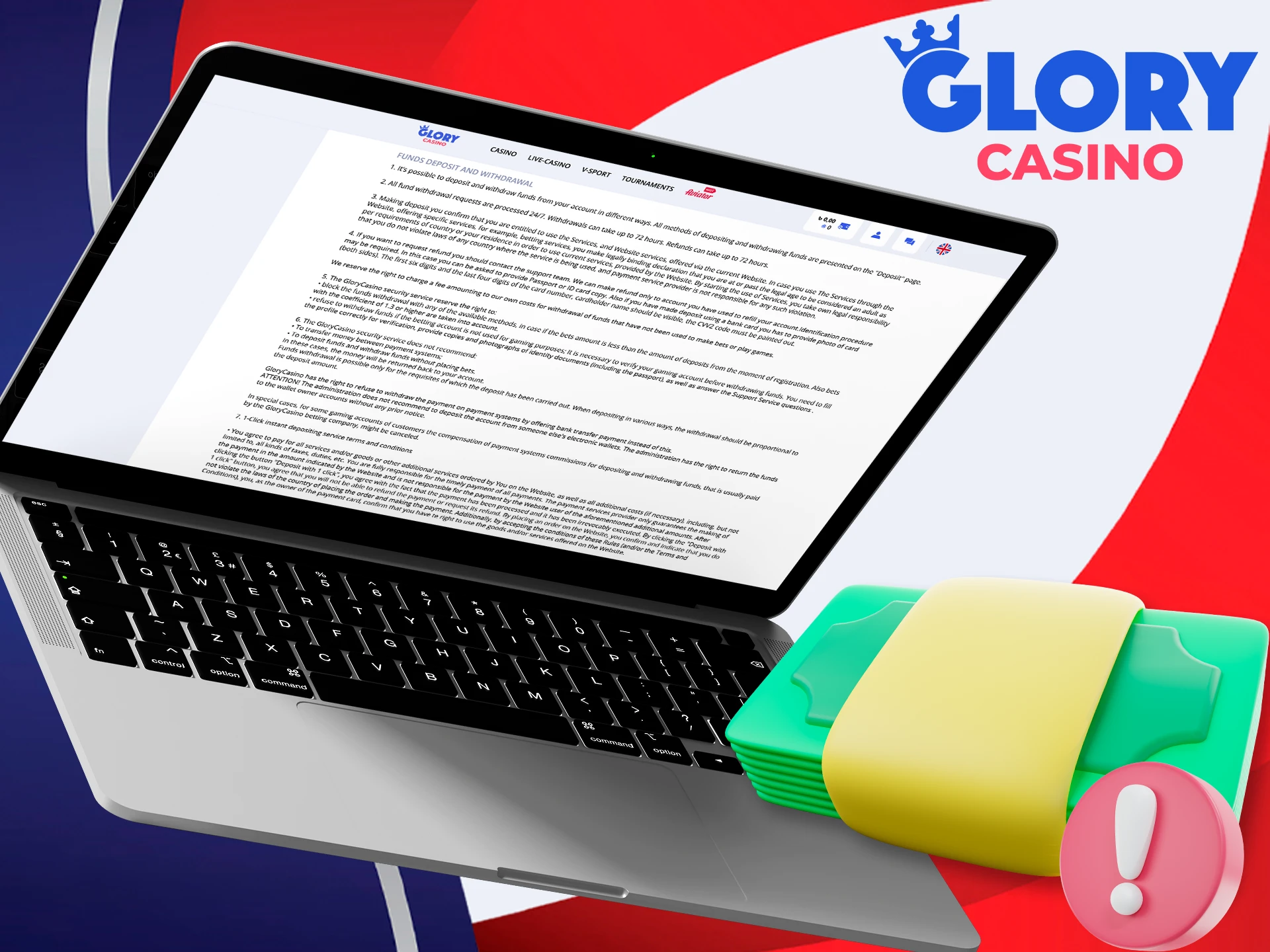 For more detailed instructions, feel free to check out our comprehensive guide on making deposits at Glory Casino.