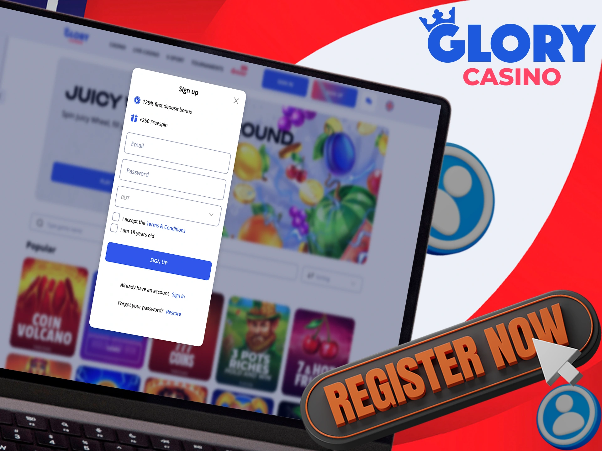 Join Glory Casino today and start your journey toward winning big.