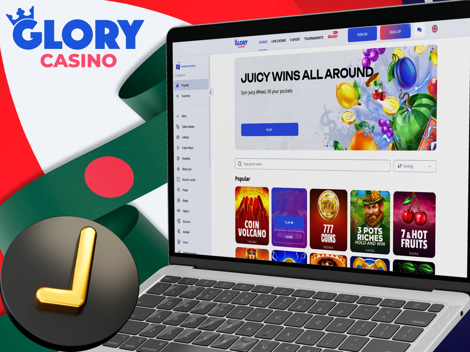 Glory Casino is fully authorized and legal to operate in Bangladesh.