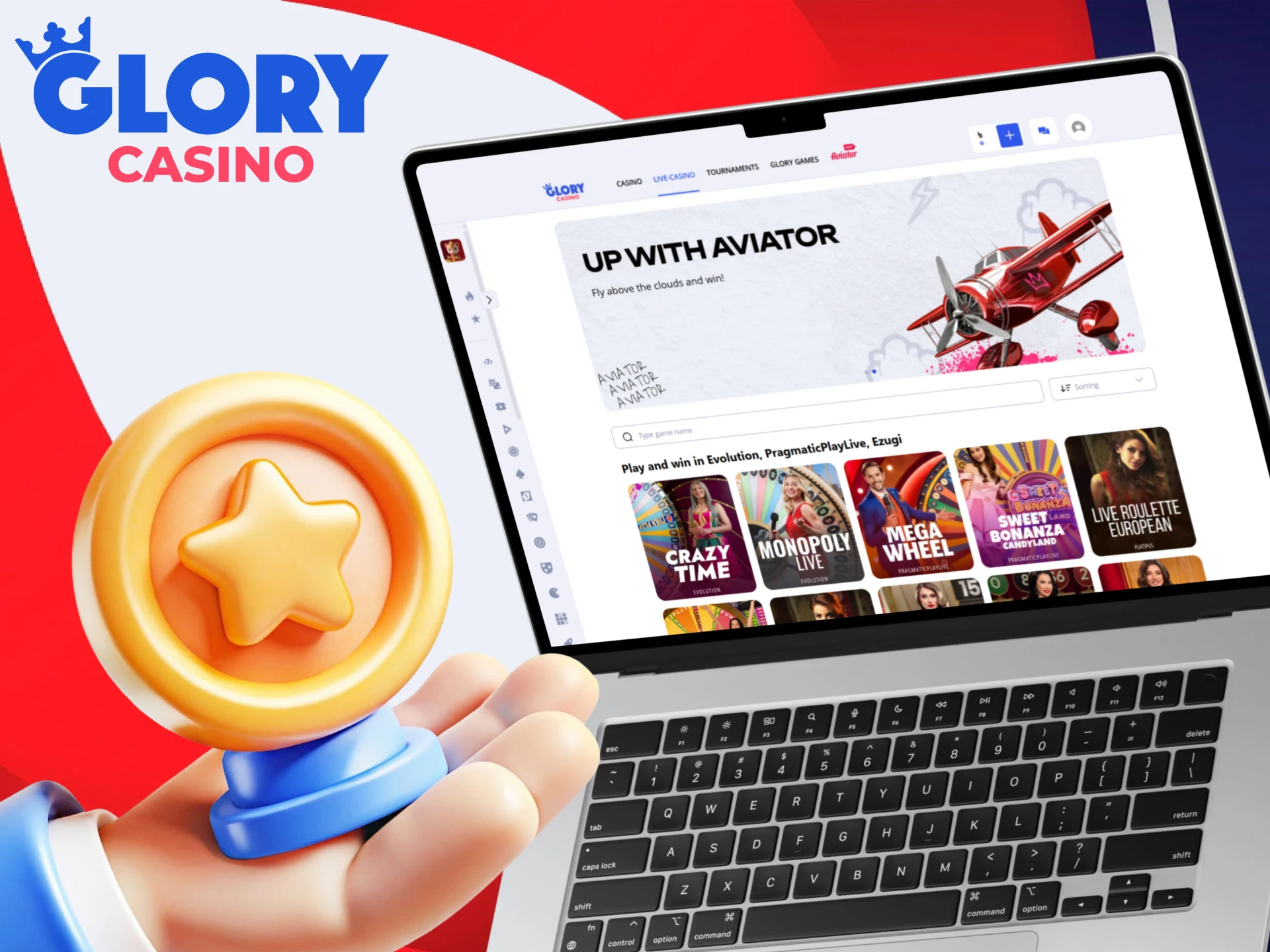 Discover all the benefits of playing at the Glory Casino Live lobby.