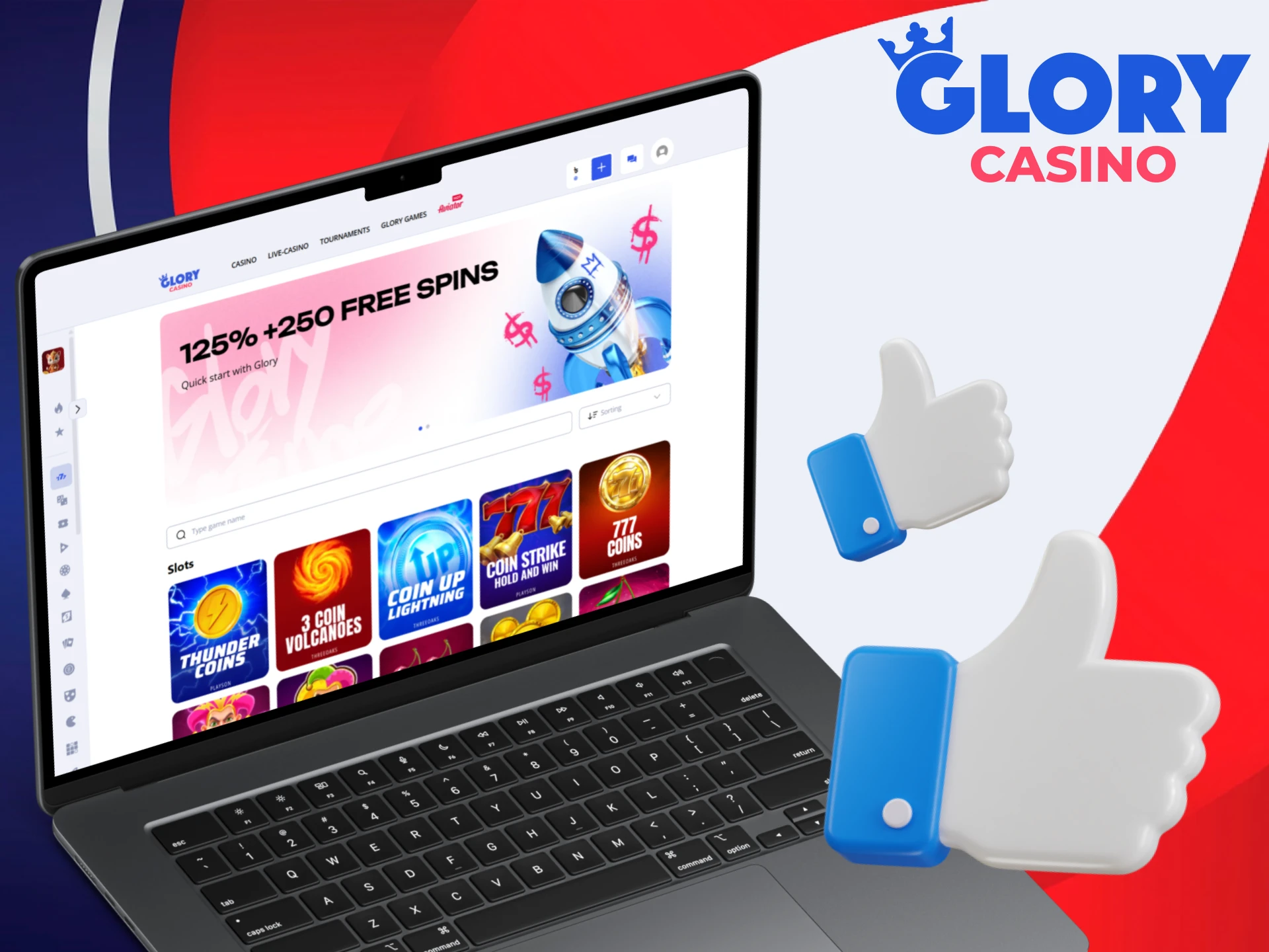 The slot section at Glory Casino is designed with the player's benefit in mind.