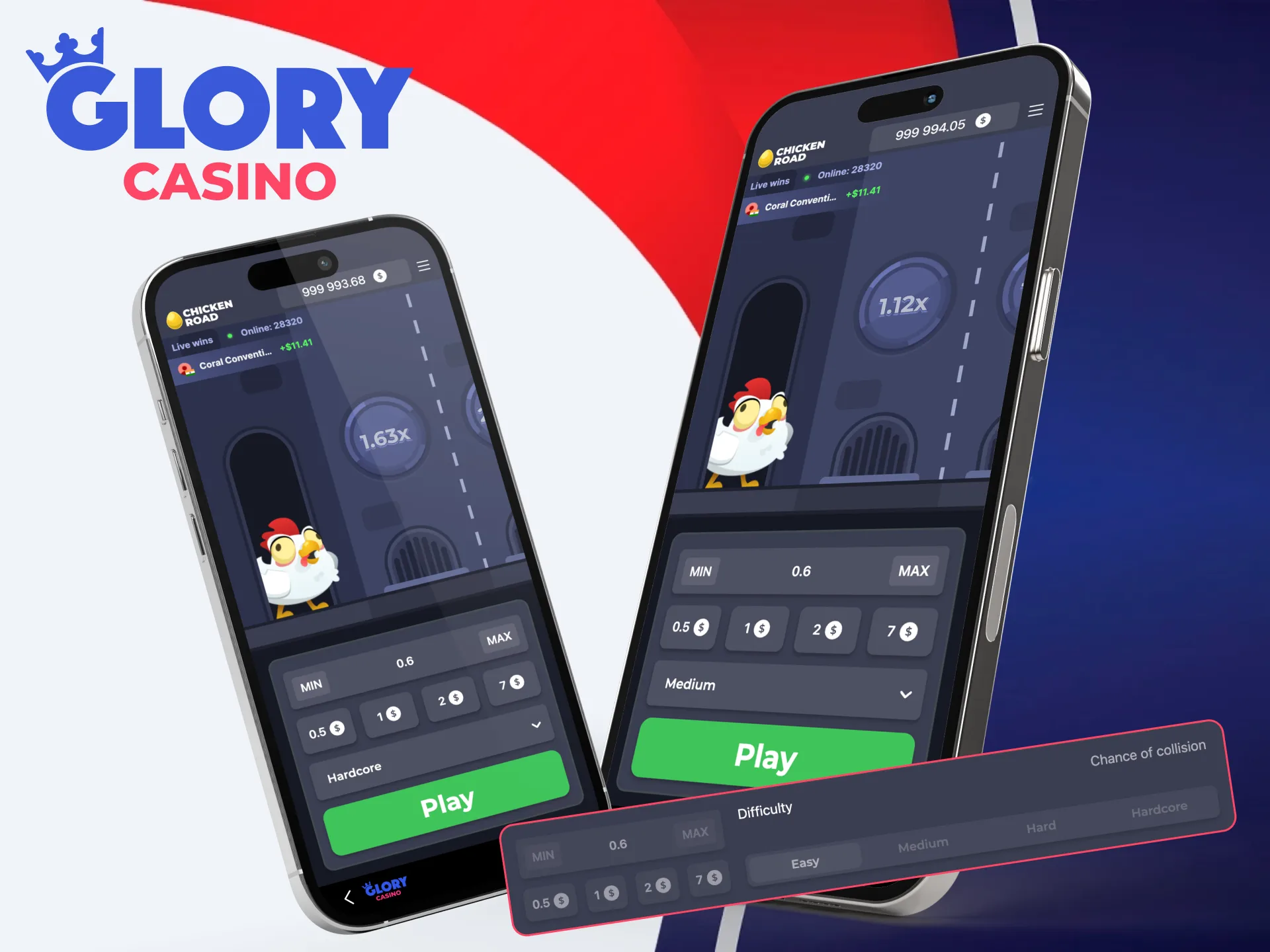 Tailor your risk level in Chicken Road at Glory Casino to aim for bigger payouts.
