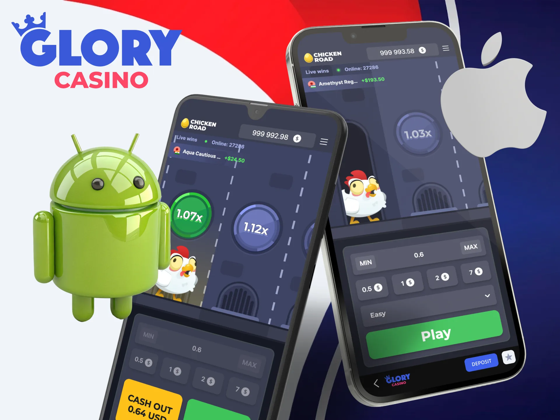 Enjoy Chicken Road whenever you want using the Glory Casino mobile version.