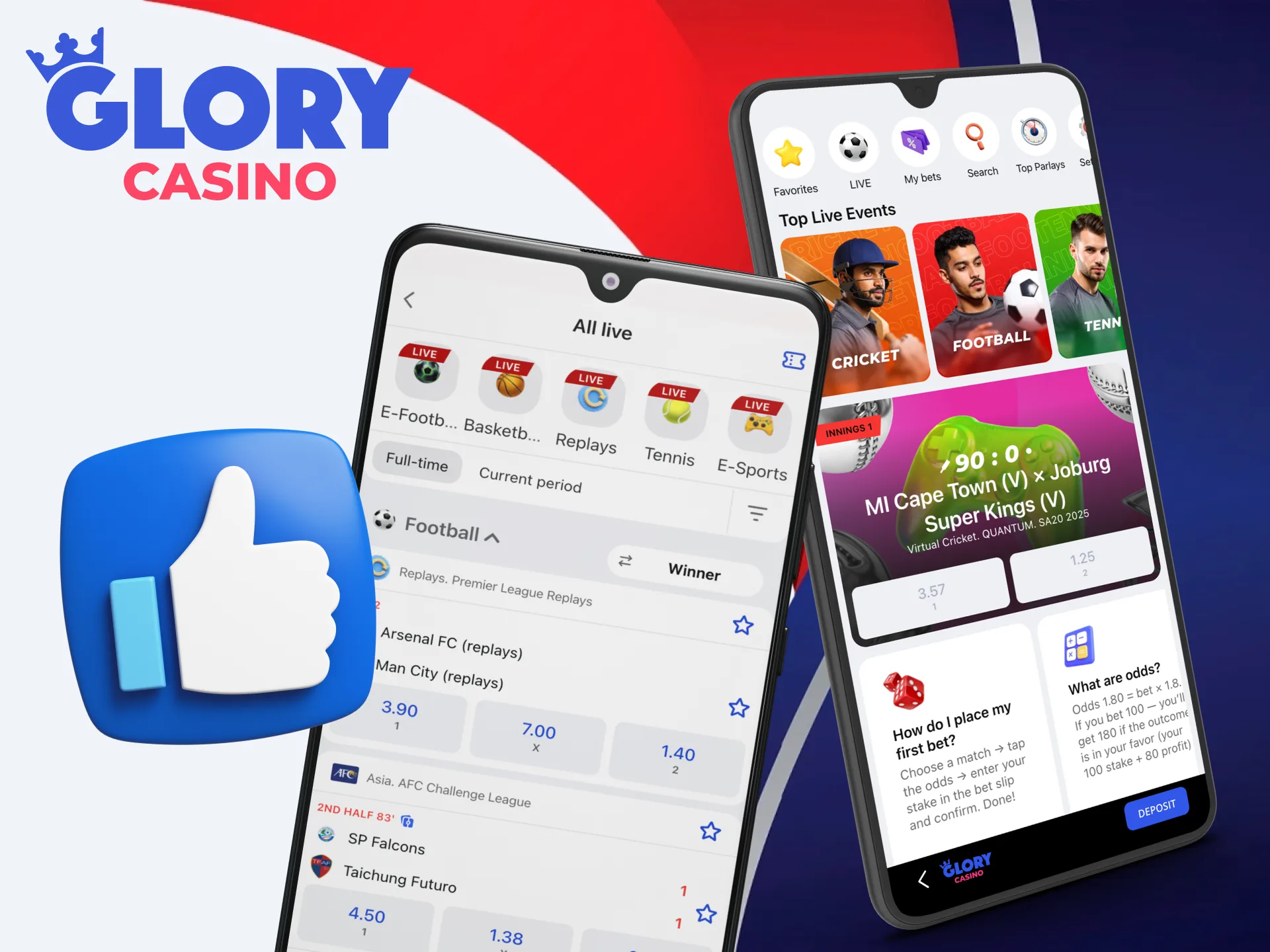 Glory Casino combines top-tier odds, a lightning-fast interface, and comprehensive live statistics.
