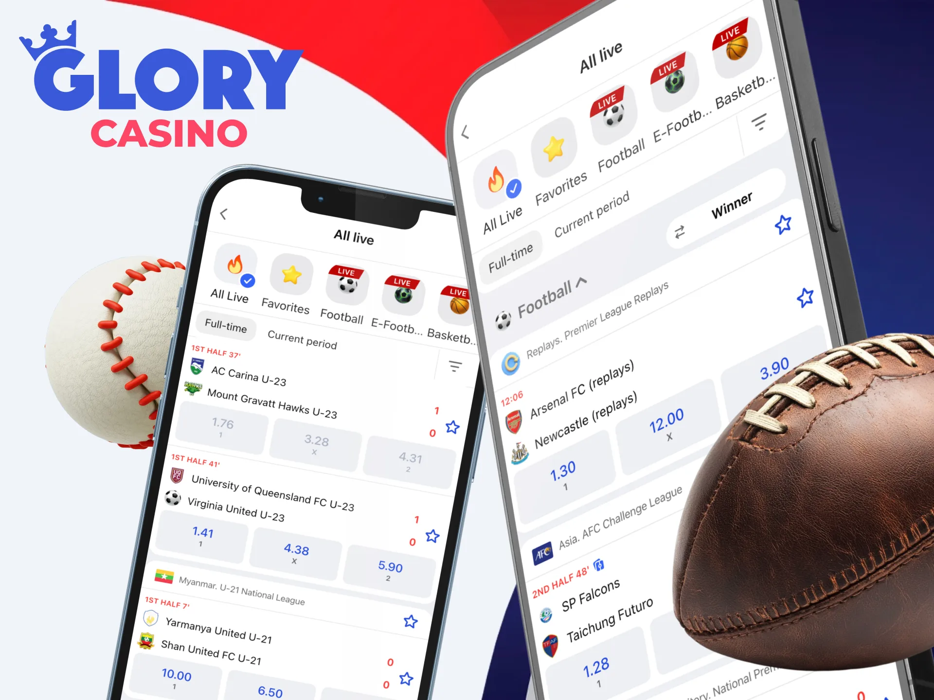 Dive into a more engaging way to wager with Glory Casino Live.