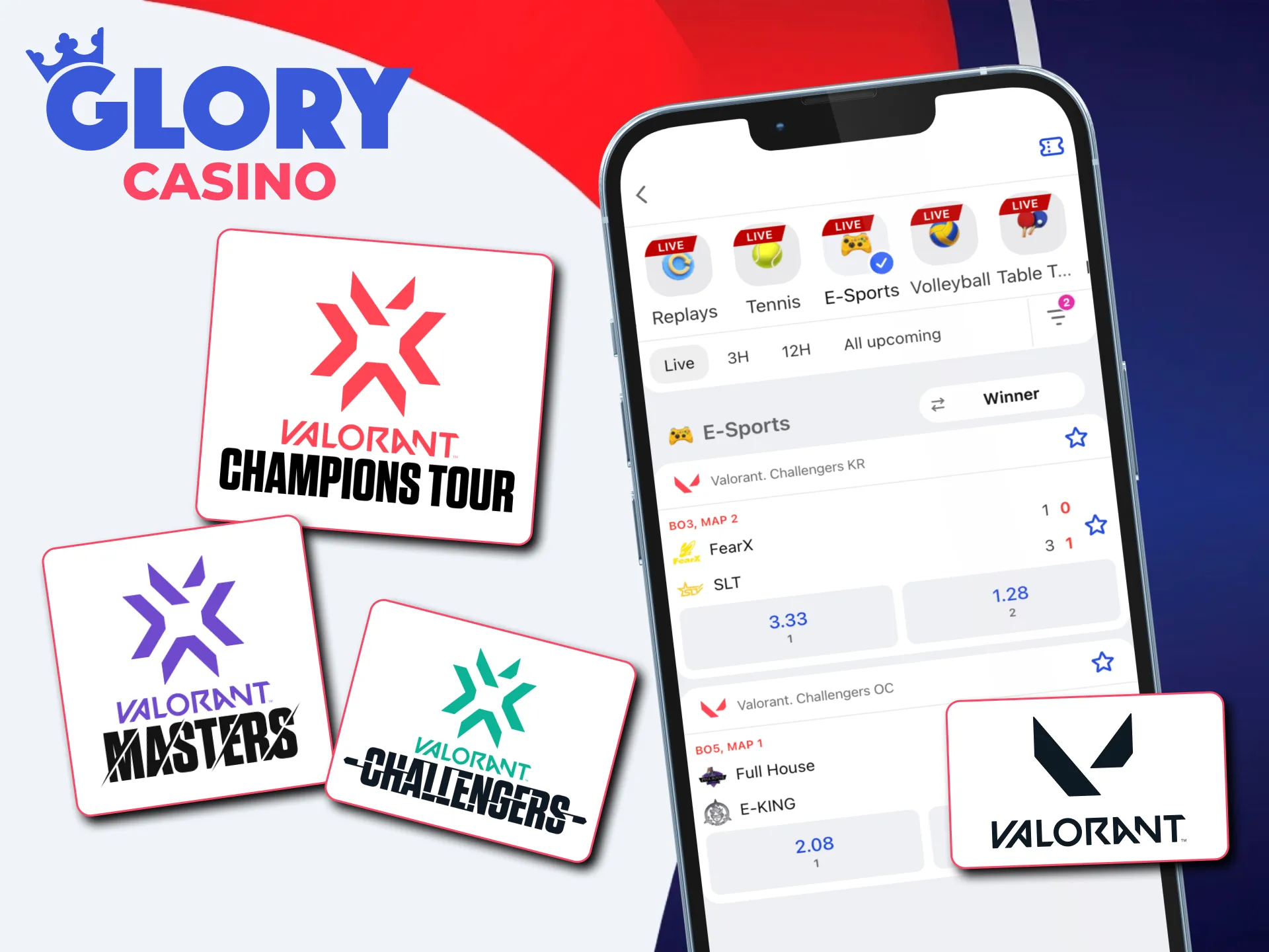 Get full coverage of Valorant Champions, VCT, and other major events at Glory Casino.