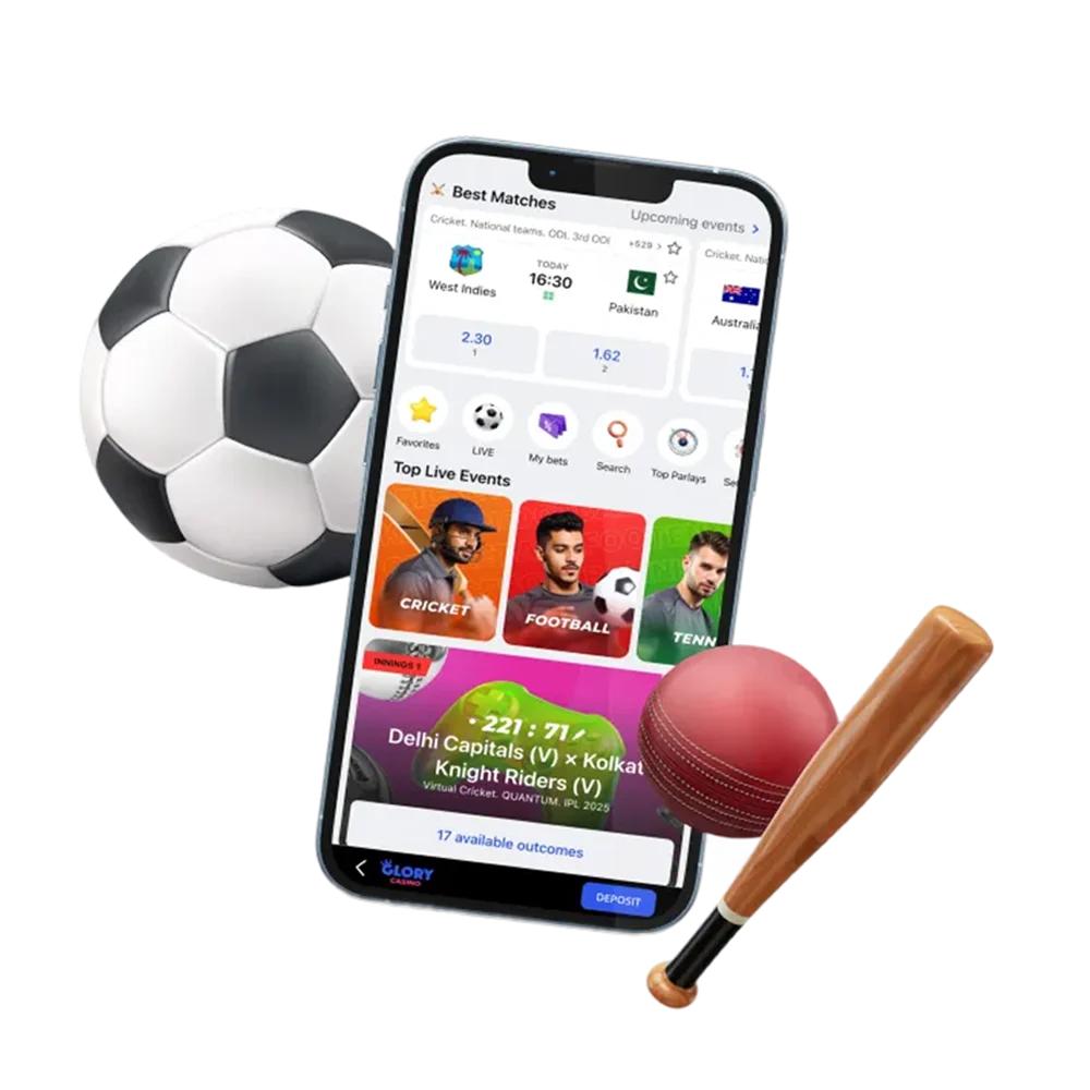 Experience premium odds when you bet on sports at Glory Casino.